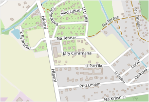 Járy Cimrmana v obci Kunice - mapa ulice