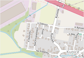 Jasná v obci Kunice - mapa ulice