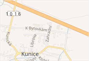 K Bytovkám v obci Kunice - mapa ulice