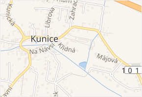 Klidná v obci Kunice - mapa ulice