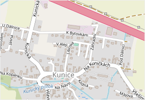 Librova v obci Kunice - mapa ulice