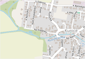 Na Kopánku v obci Kunice - mapa ulice