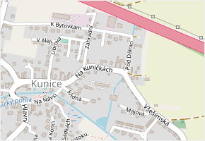 Na Kuničkách v obci Kunice - mapa ulice
