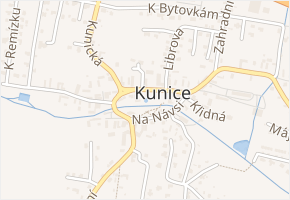Na Návsi v obci Kunice - mapa ulice