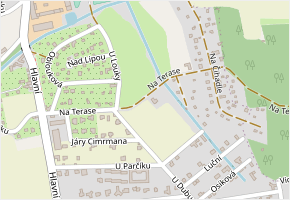 Na Terase v obci Kunice - mapa ulice