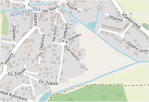 Pod Hůrou v obci Kunice - mapa ulice
