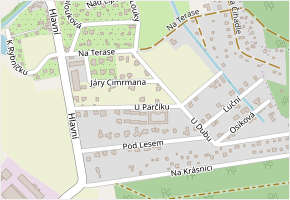 U Parčíku v obci Kunice - mapa ulice