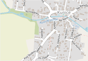Západní v obci Kunice - mapa ulice