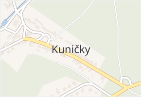 Kuničky v obci Kuničky - mapa části obce