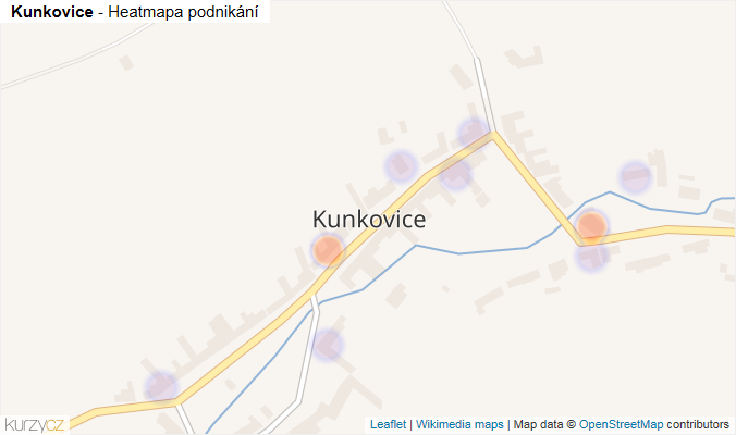 Mapa Kunkovice - Firmy v části obce.