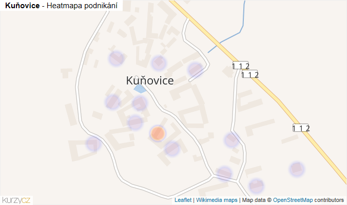 Mapa Kuňovice - Firmy v části obce.