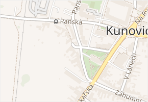 Jana Hrubého v obci Kunovice - mapa ulice