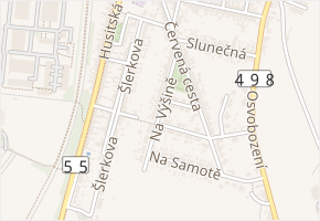 Na Výšině v obci Kunovice - mapa ulice