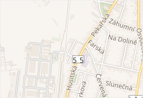 Na Zahrádkách v obci Kunovice - mapa ulice