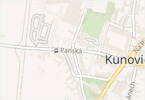 Panská v obci Kunovice - mapa ulice
