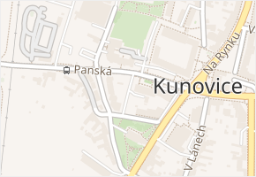 Pod Kostelem v obci Kunovice - mapa ulice