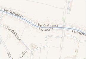 Potočná v obci Kunovice - mapa ulice