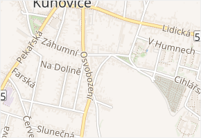 U Pumpy v obci Kunovice - mapa ulice