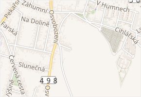 V Úzkých v obci Kunovice - mapa ulice