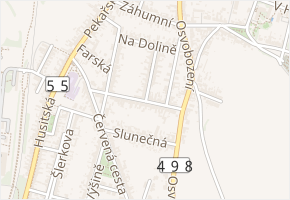 V Zátiší v obci Kunovice - mapa ulice