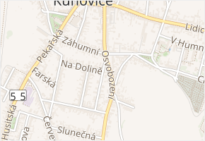 Za Stodolami v obci Kunovice - mapa ulice