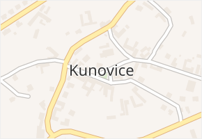 Kunovice v obci Kunovice - mapa části obce