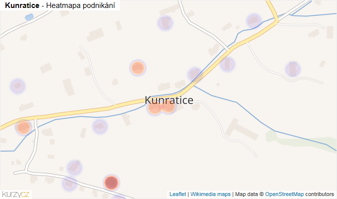 Mapa Kunratice - Firmy v části obce.