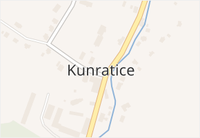Kunratice v obci Kunratice - mapa části obce