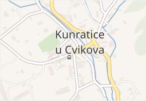 Kunratice u Cvikova v obci Kunratice u Cvikova - mapa části obce