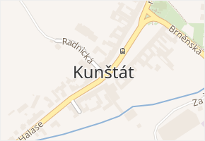 Kunštát v obci Kunštát - mapa části obce