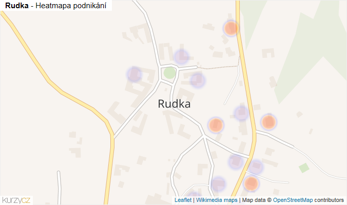 Mapa Rudka - Firmy v části obce.