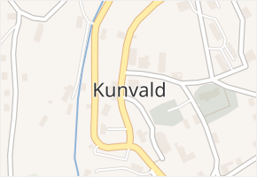 Kunvald v obci Kunvald - mapa části obce