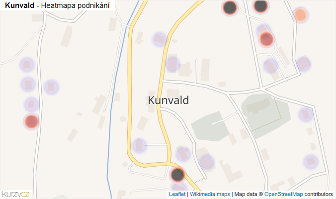 Mapa Kunvald - Firmy v části obce.