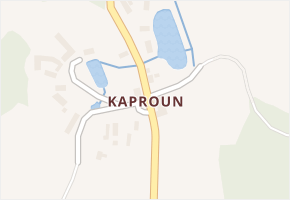 Kaproun v obci Kunžak - mapa části obce