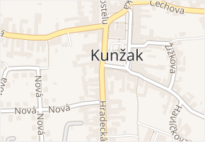 Kunžak v obci Kunžak - mapa části obce