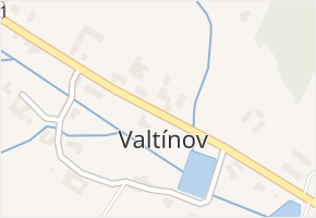 Valtínov v obci Kunžak - mapa části obce