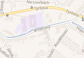 Brněnská v obci Kuřim - mapa ulice