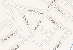 Dlouhá v obci Kuřim - mapa ulice