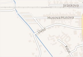 Husova v obci Kuřim - mapa ulice
