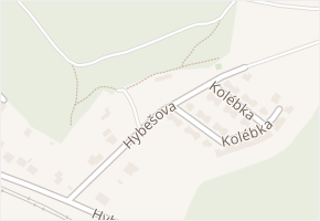 Hybešova v obci Kuřim - mapa ulice