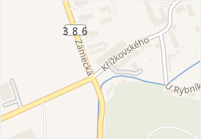 Křížkovského v obci Kuřim - mapa ulice