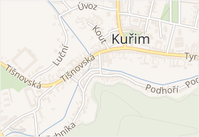 Láznisko v obci Kuřim - mapa ulice