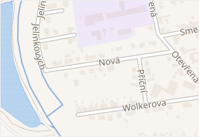 Nová v obci Kuřim - mapa ulice