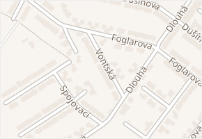 Vontská v obci Kuřim - mapa ulice