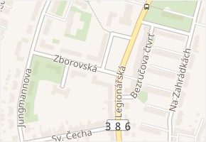 Zborovská v obci Kuřim - mapa ulice