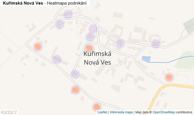 Mapa Kuřimská Nová Ves - Firmy v části obce.
