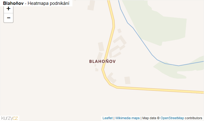 Mapa Blahoňov - Firmy v části obce.
