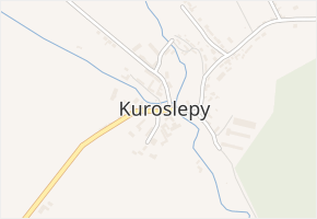 Kuroslepy v obci Kuroslepy - mapa části obce