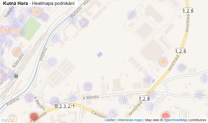 Mapa Kutná Hora - Firmy v obci.