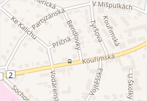 Bendlovky v obci Kutná Hora - mapa ulice